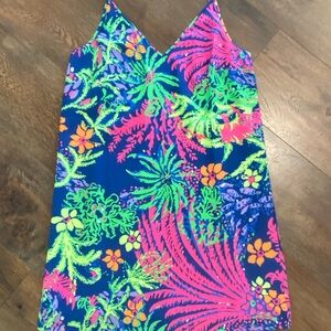 Lilly Pulitzer Vibrant Pink and Blue Patterned Top